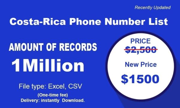 500K Test Costa-Rica Phone Number Data