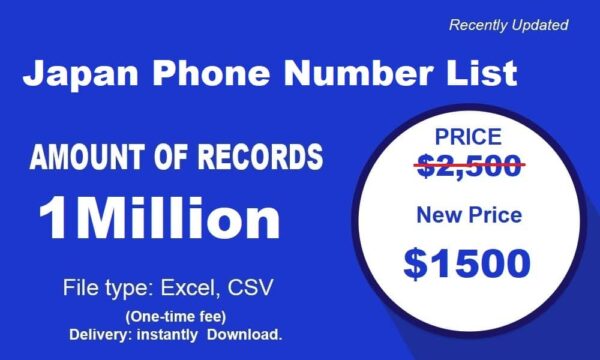 1 Million Full Japan Phone Number Data