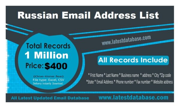 Russian Email Activer Data