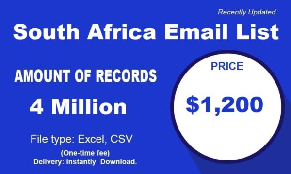 South Africa Email Activer Data