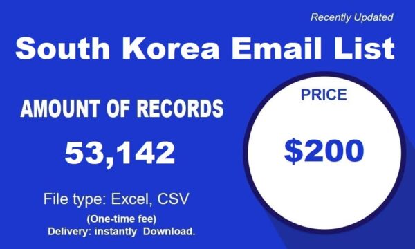 South Korea Email Activer Data