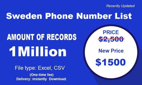 1 Million Full Sweden Phone Number Data