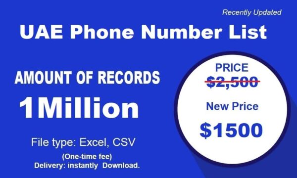 UAE Phone Number Data 3 Million