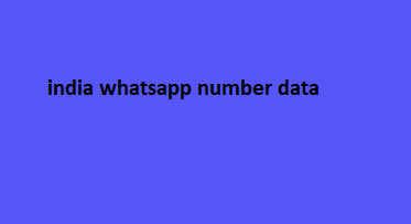 india whatsapp number data